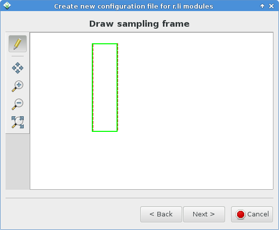 Frame for drawing the sampling frame