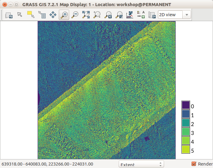 Thumbnail for File:Lidar point density with fine resolution showing swath overlap.png