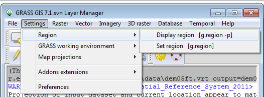 Region Display Selection