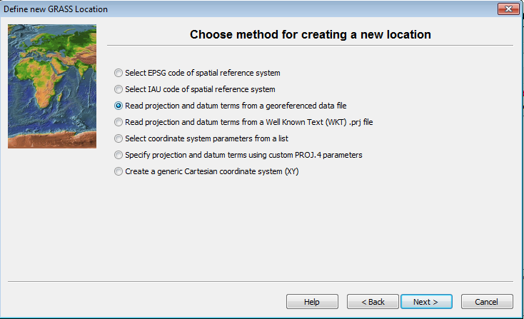 Location projection Menu 1