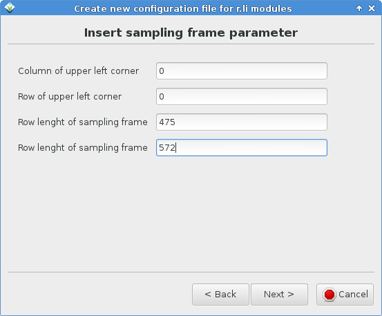 Frame for choosing the sampling frame with keyboard
