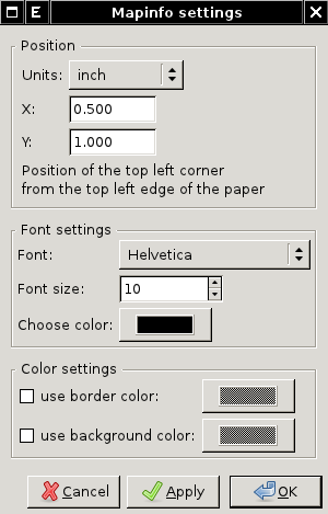 Cartographic Composer - mapinfo dialog